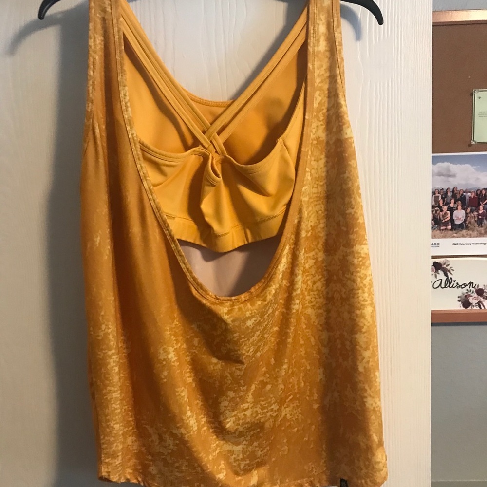 Yoga top with built in bra